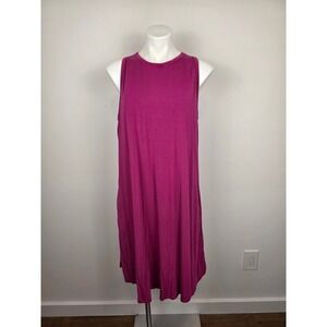 Shebird Womens Purple Sleeveless Tank Dress Casual Built In Bra Women's 8‎